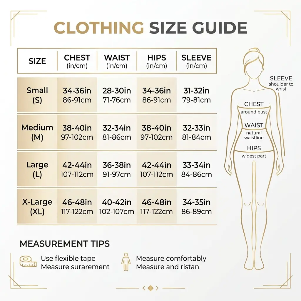 Panduan Ukuran Wanita/Unisex